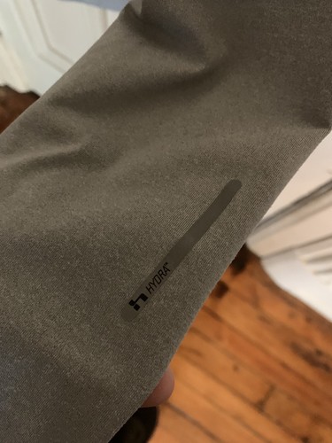 mens large hind 3/4 zip long sleeve grey running shirt - Picture 5 of 6