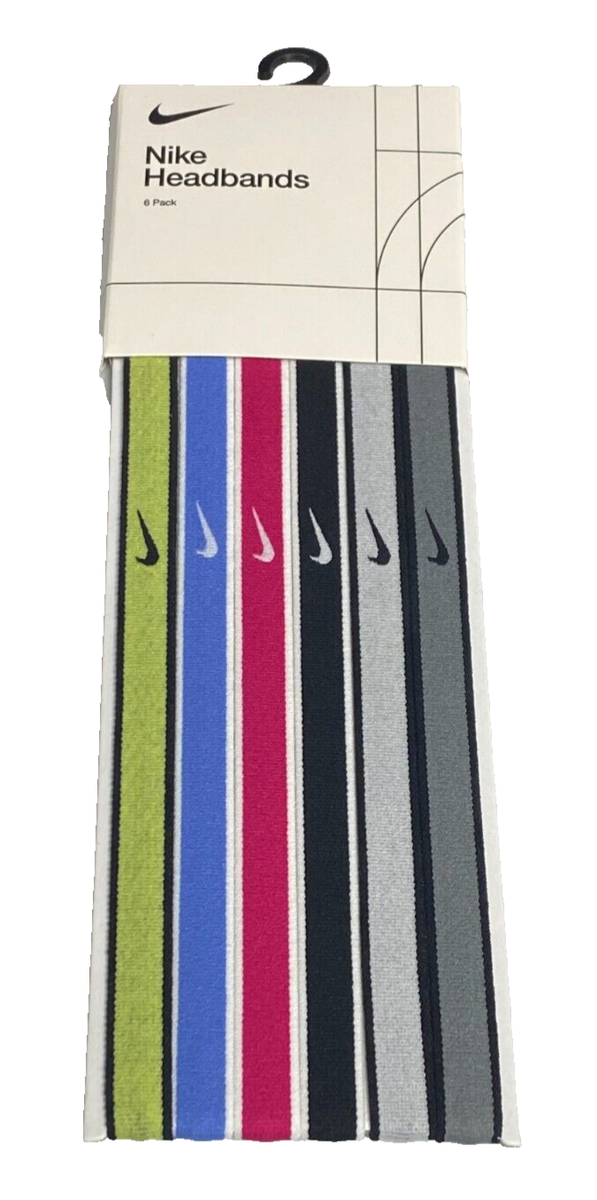NIKE Swoosh Headbands Assorted Colors 6 Pack Running Tennis  display picture 3