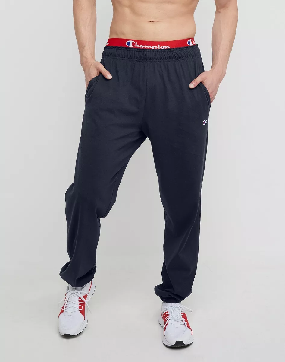Champion Everyday Closed Bottom Jersey Pants with C Logo Men s