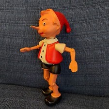 Vintage 1960s USSR Pinocchio Russian Buratino Celluloid Doll Toy 22cm