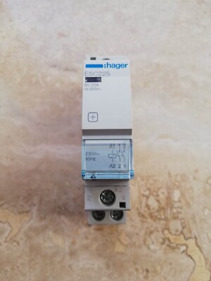 Hager 25A 1 Module Contactor 2 NO Contacts ESC225 | eBay