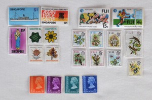 STAMPS NEW SINGAPORE HONGKONG FIJI