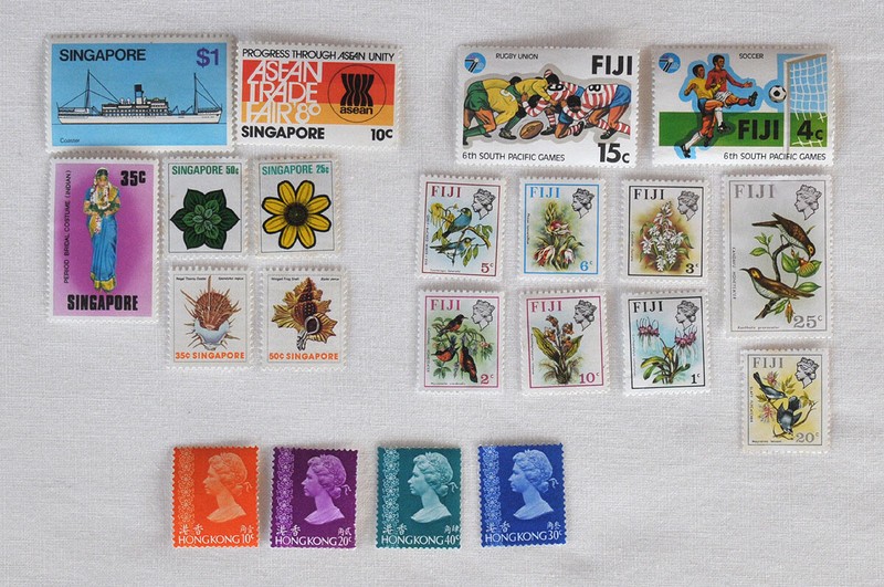 STAMPS NEW SINGAPORE HONGKONG FIJI