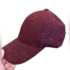 NWT Time and Tru Red Speckled Baseball Hat Cap Adjustable One Size