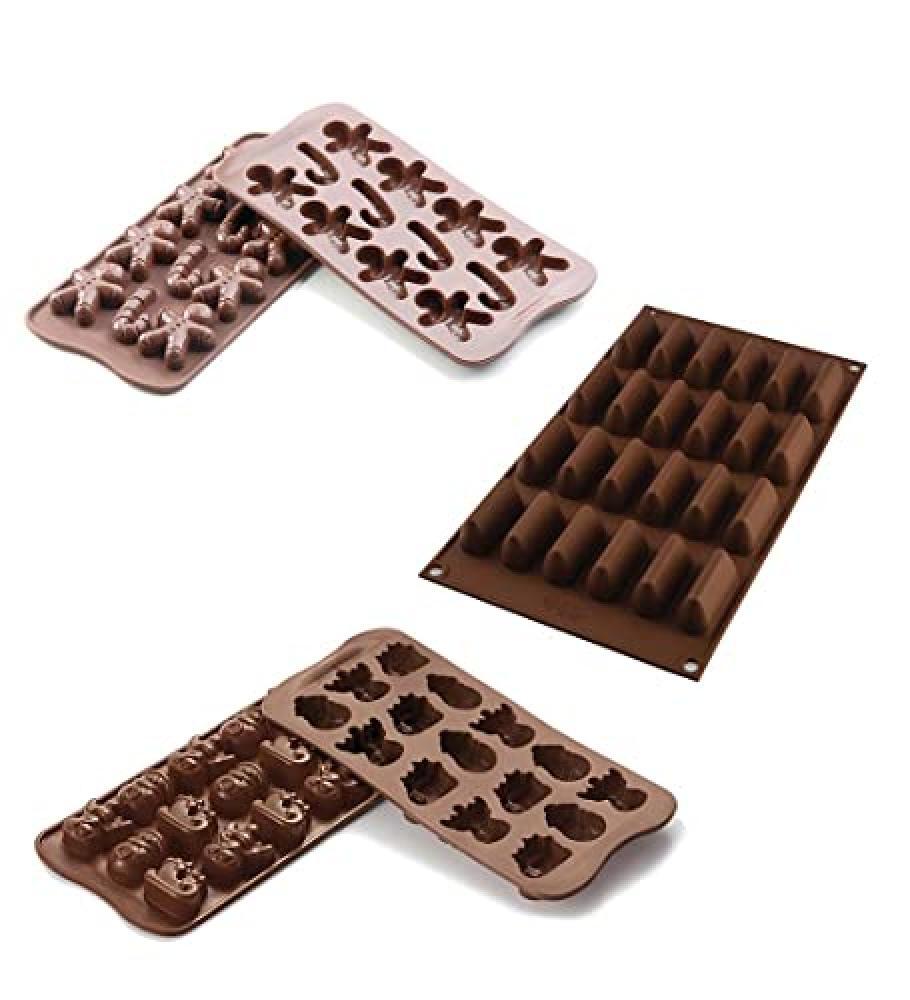 Silikomart - SET CHOCO WINTER, MR GINGER, CHOCO GIANDUIA - STAMPI IN SILICONE EA
