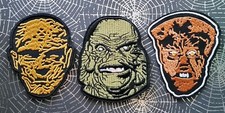 Universal Mummy, Creature & Wolfman Karloff Chaney Embroidered Patch Set