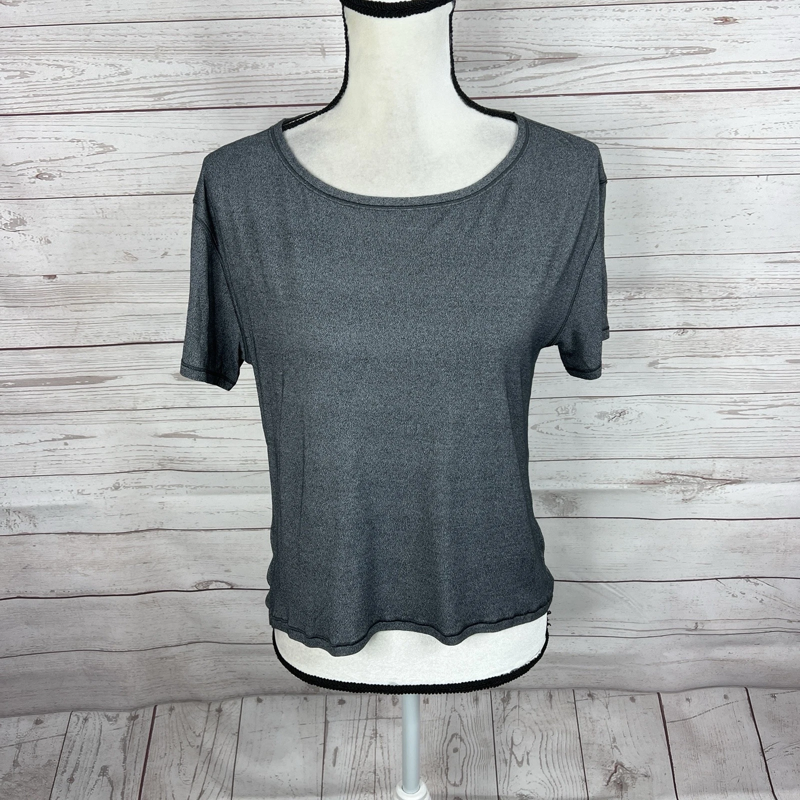 lululemon fall in place short sleeve heathered high-low shirt