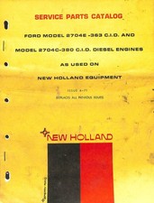 Ford 2704e-363 2704c-380 Diesel Engine Service Parts Catalog New Holland 1971 Ford 2704e-363 2704c-380 Diesel Engine Service Parts Catalog New Holland 1971