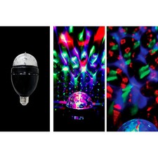 VEI Party Starter Bulb Light Bulb 1 Watt Multicolored Plastic Rotating LED Prism