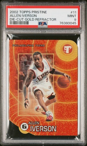 Allen Iverson Gold Refractor #11 2002 Topps Pristine card