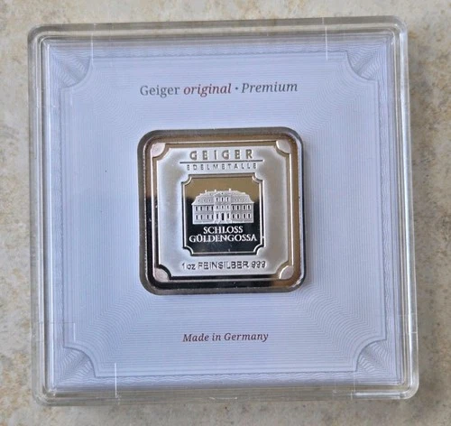 Geiger Edelmetalle 1 oz Silver Bar 999 AG In Assay Capsule