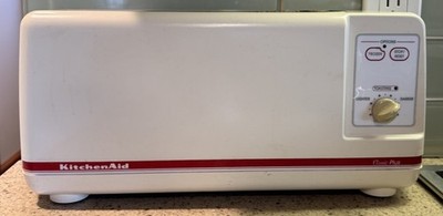 VTG KitchenAid Ultra Power 2SLICE Long Slot Toaster KTT241 Slim White & Red