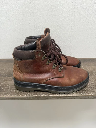 Stivali da trekking Timberland vintage da donna taglia 9 M marroni scarpe in pelle chukka