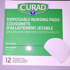 CURAD Disposable Nursing Pads 12 Count Self-Adhesive Non-Sterile White