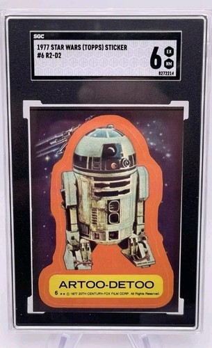 1977 STAR WARS TOPPS (10 SGC STICKER) 6 RAW STICKER (Serie 1 Sticker Lot) - Bild 6 von 12