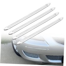 4 PCS Chrome Silver Car Front Rear Bumper Protector Stickers Self-Adhesive