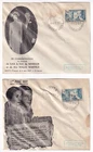 GB/France FDC's 1937 DUKE OF WINDSOR WEDDING DAY-both types - Water damaged-rare