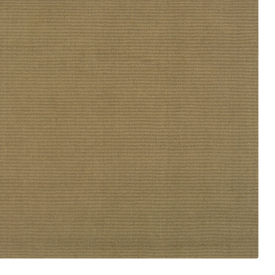Linon Classic Stripe Hand Woven Wool 3'6"x5'6" Rug in Cedar Green - Image 3 of 4