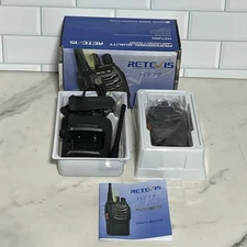 Retevis Walkie Talkie H777 New Open Box With Charging Cradle Unused