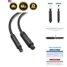4Pin Backup Camera Extension Cable, 10Ft 4P Pure Copper Thicker Shield Dash C...