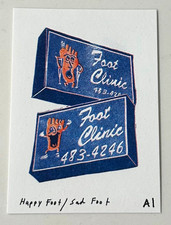 RARE Anastasia Inciardi "Happy Foot/Sad Foot" LA Exclusive Mini Print