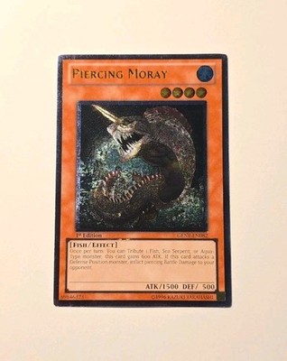 YUGIOH PIERCING MORAY GENF-EN082 1ST EDITION ULTIMATE RARE NM