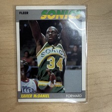 1987-88 Fleer Seattle Supersonics Basketball Card #73 Xavier McDaniel 