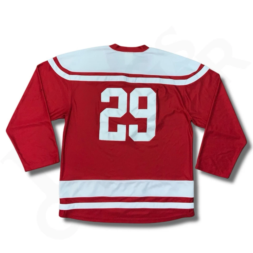 Camiseta deportiva de hockey Warrior Cardinal Bird para hombre grande roja blanca bordada  Foto 4 de 4