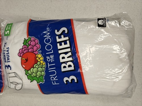 NEW 2001 Fruit Of The Loom 3PK White Underwear Briefs Mens SMALL 30-32 Vintage - Picture 4 of 24