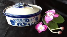 J.L.K. Keramik Jacob Leopold Knoedgen Fischtopf Heringstopf blau grau 50/60er