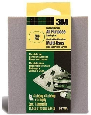3M 917NA Contour Surface Sanding Sponge, 4.5 in x 5.5 in x .1875 in, Fine - Bild 1 von 1