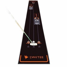 Swiftee 3m Golf Putting Mat Straight Line Trainer Distance Target Practice Aid