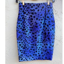 Gianni Versace Couture VTG Womens Leopard Print Glam Mobwife Pencil Skirt