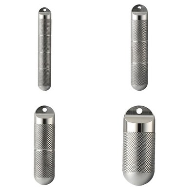 Pocket Keychain Pills Case Holder Waterproof Metal Alloy Travel Pills Box