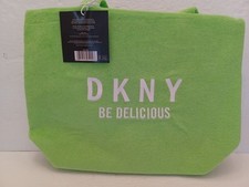 DNKY Donna Karan Green Polyester Lg Tote W/Ha...