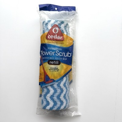 O Cedar Power Scrub Roller Mop Refill, Fits Power Scrub & Roller Mops NEW