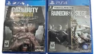 PlayStation PS4 Lot Call of Duty WWII WW2  and Rainbow Six Siege Tested