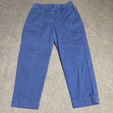 ME+EM Womens Blue Utility Trousers UK Size 14 Relaxed Lagenlook
