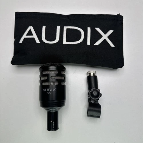 Audix D6 Sub Impulse Kick Drum Mic Dynamic Microphone Black Standard - product listing photo