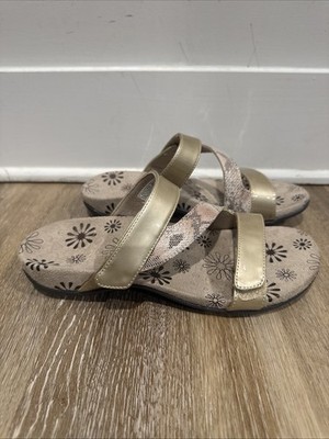 Vionic Women s Jodie Gold Slip On  Sandal Size 7 EUR 38