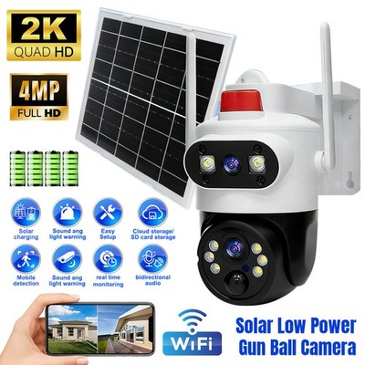 Dual Lens HD 1080P WiFi IP Camera Wireless Outdoor CCTV PTZ Home Security IR Cam