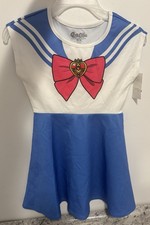 Sailor Moon Cosplay Skater Dress Size SM Halloween Costume Pullover Stretch