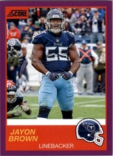 2019 Score Purple #80 Jayon Brown - FB