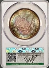 1882 MORGAN SILVER DOLLAR CACG MS65 RAINBOW TONER WITTERBRICK