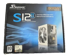 Seasonic S12II 500W Power Supply SS-500GB 80+ Bronze ATX 12V Silent Fan Open Box