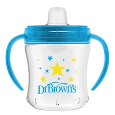 Milestones Soft Spout Sippy Cup with Handles, Blue Star, Bpa-Free, 6 Oz/180 Ml, 