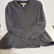 Tommy Bahama Gray Waffle Knit Thermal Pullover Long Sleeve Sweat Shirt L