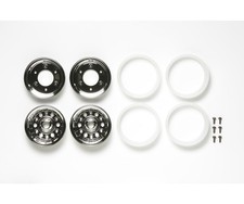 Tamiya 4x4 Bruiser Felgen 4-teilig chrom (2) Nr 54414
