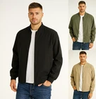 Mens Summer Bomber Jacket Long Sleeve Full Zip Lightweight Outdoor Jacket wind