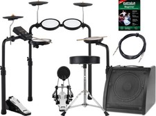 Umfassendes E-Drum-Set mit Mesh-Heads, Bluetooth-Modul, Kickpad und viel Zubeh&ouml;r